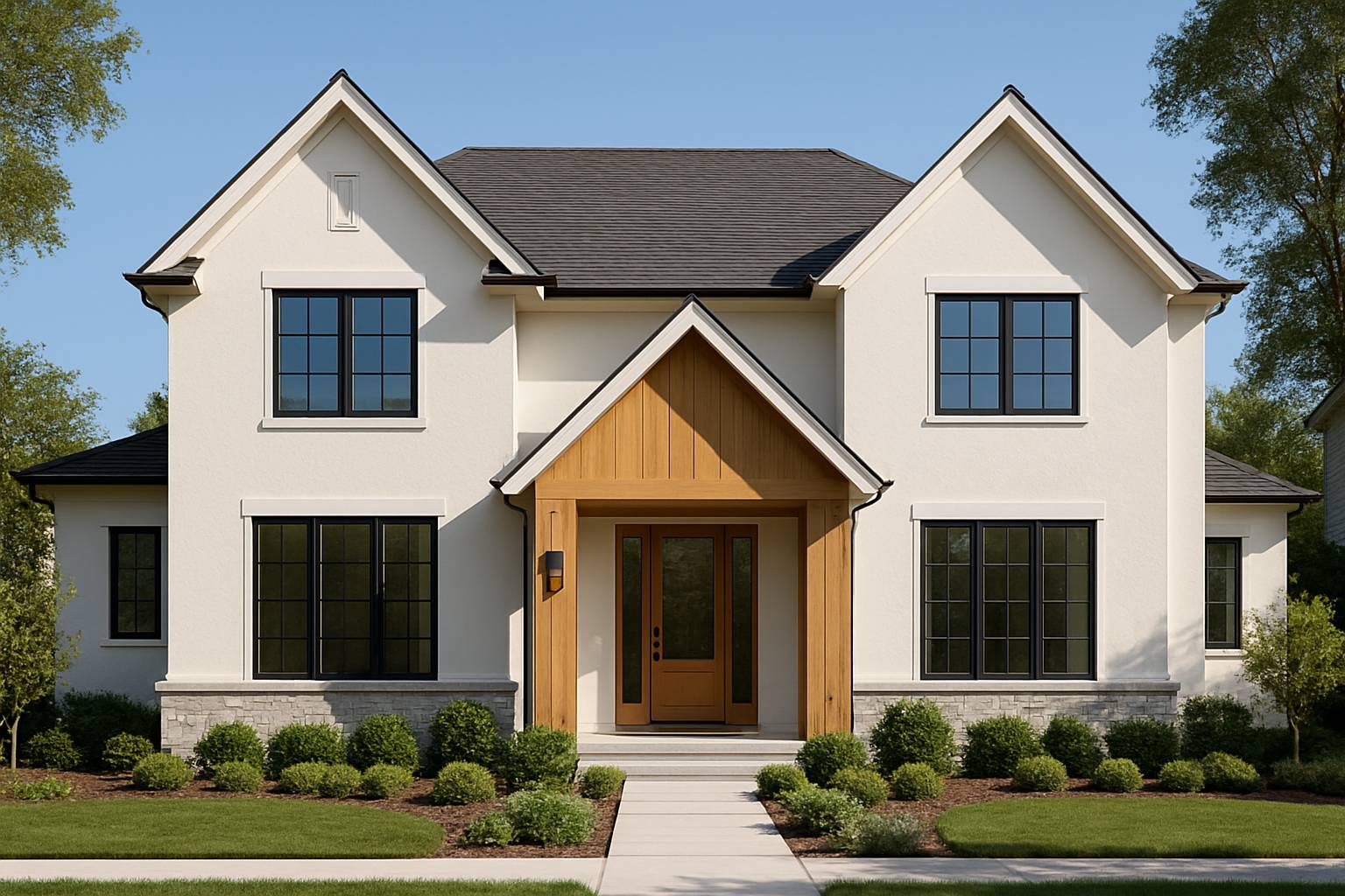 House exterior after AI redesign