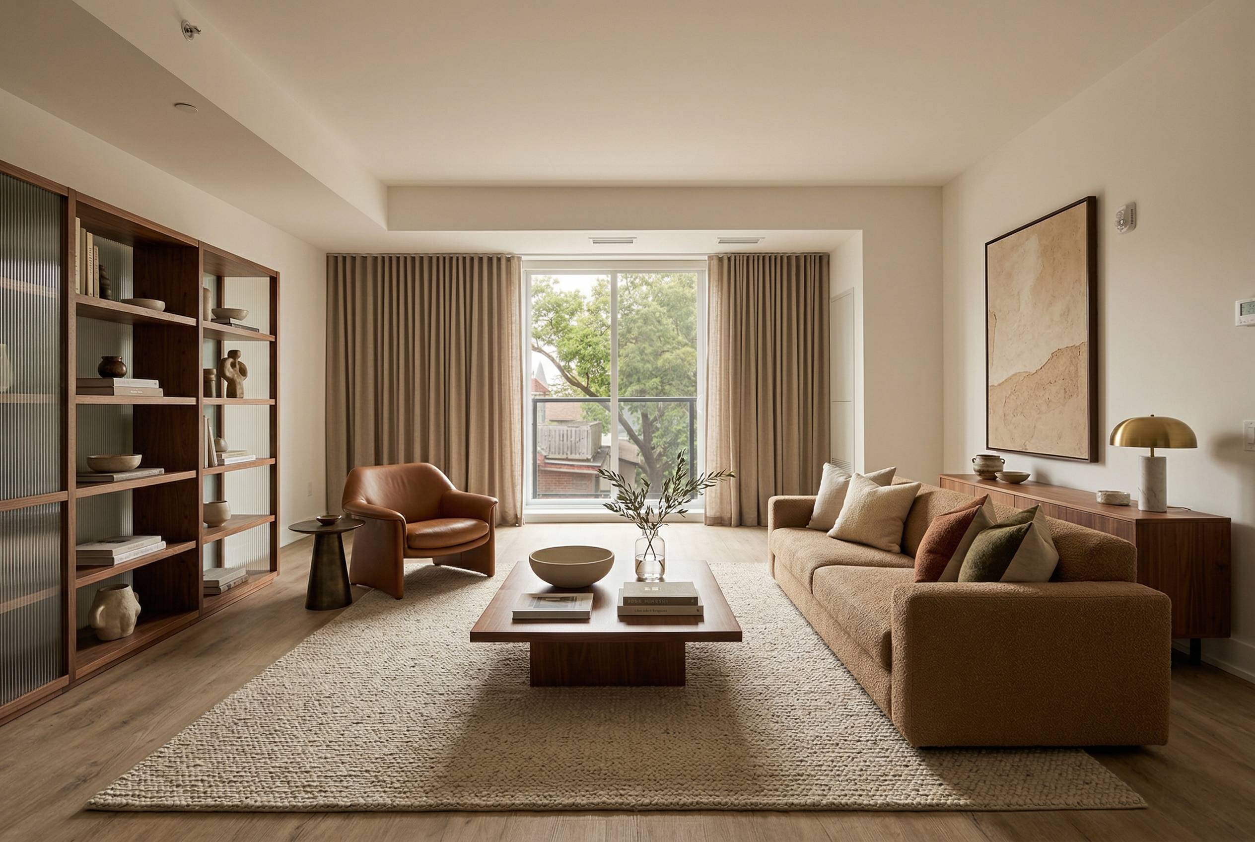 Interior room after AI redesign