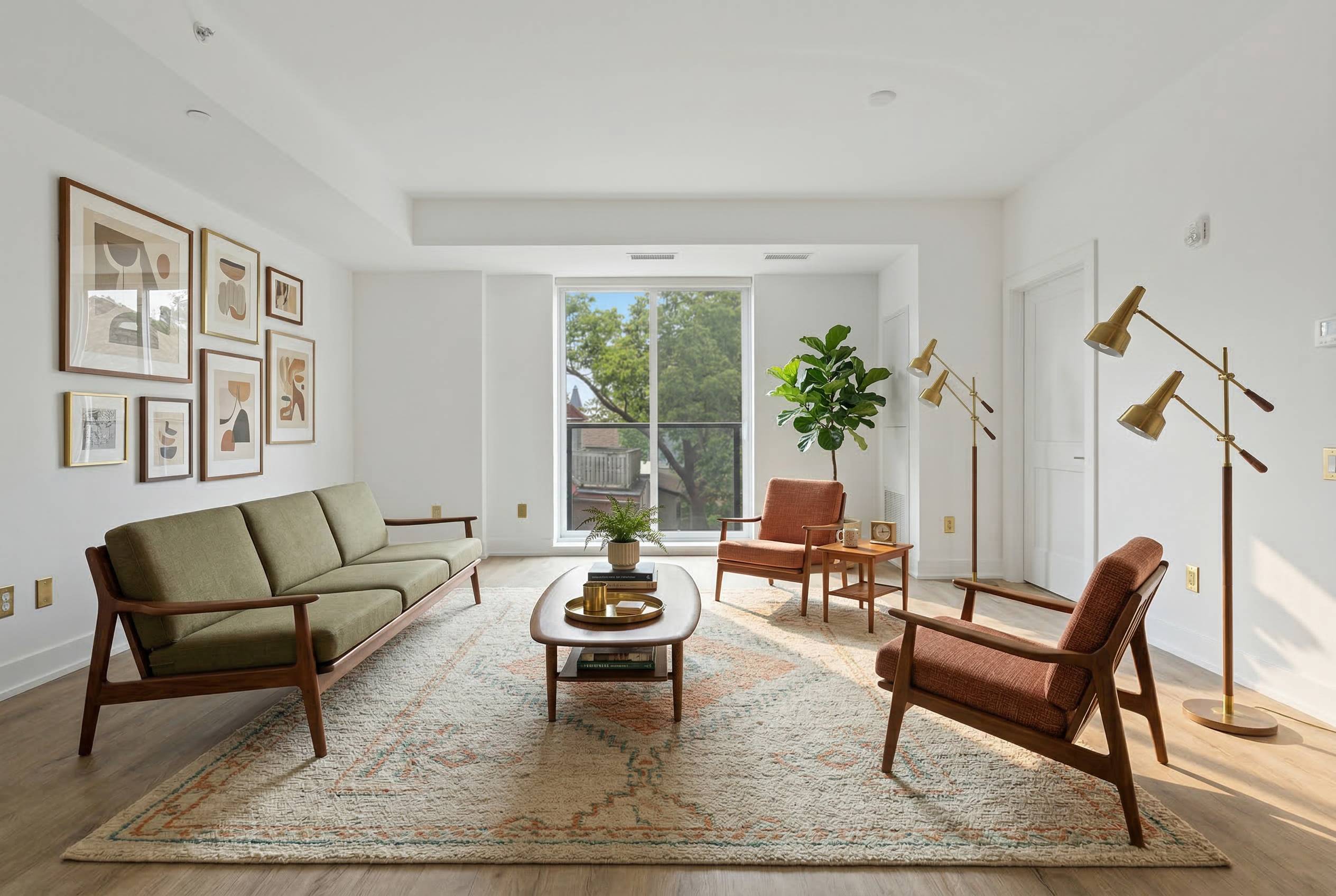 Living room AI redesign alternate style