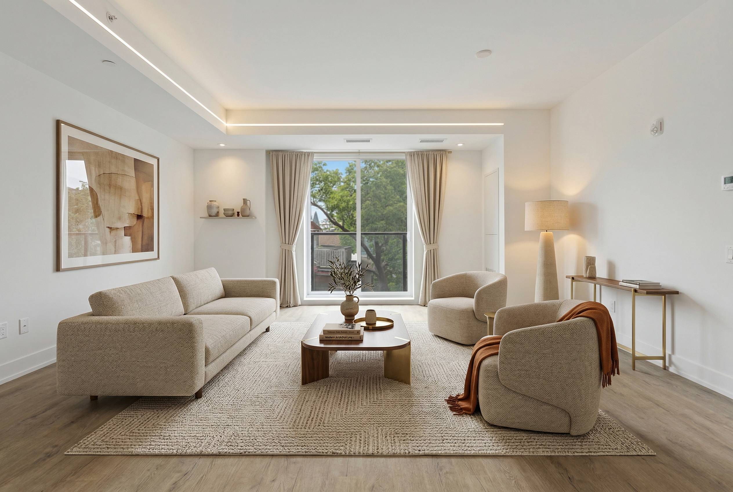 Living room after AI redesign