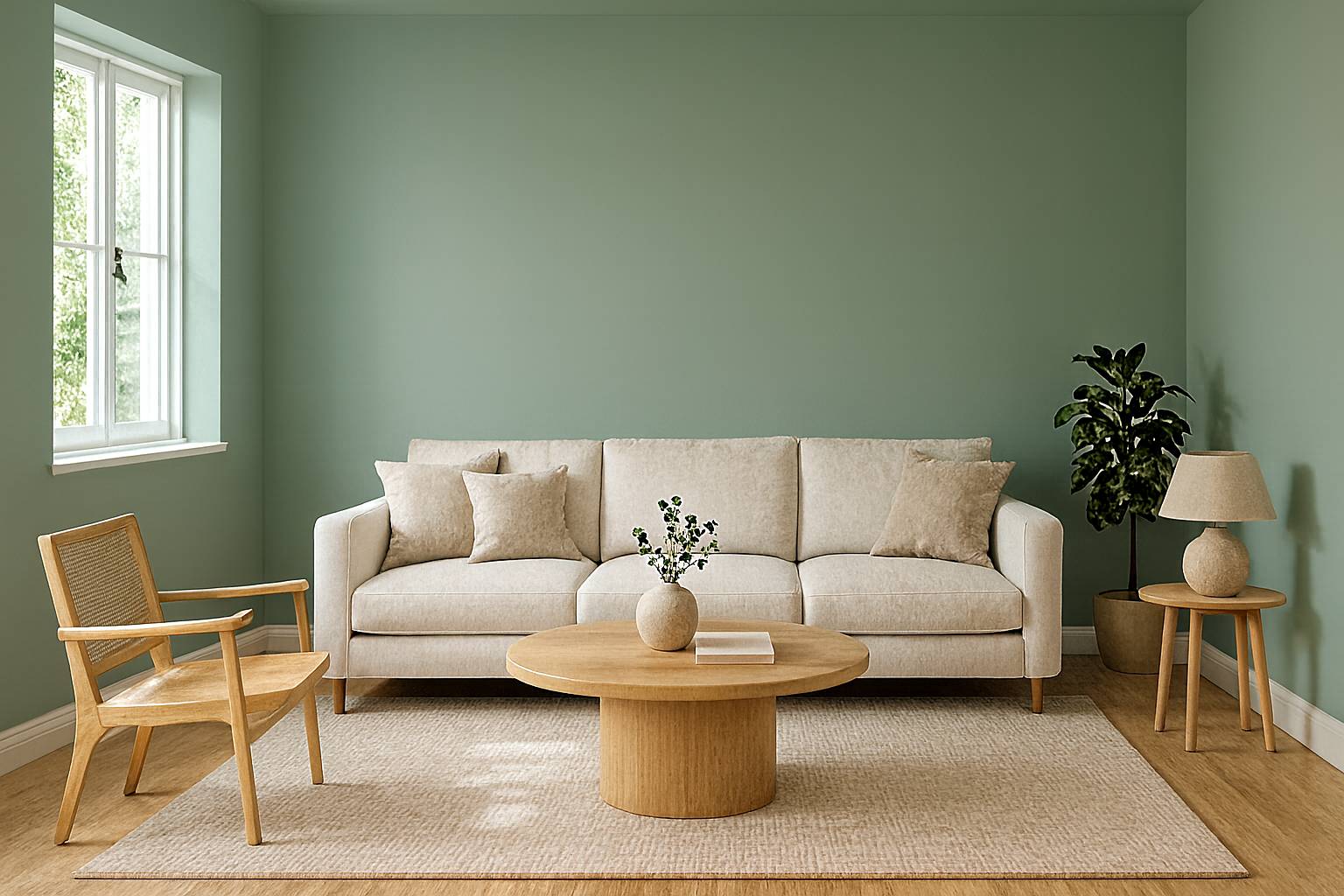 Room with second wall paint color preview