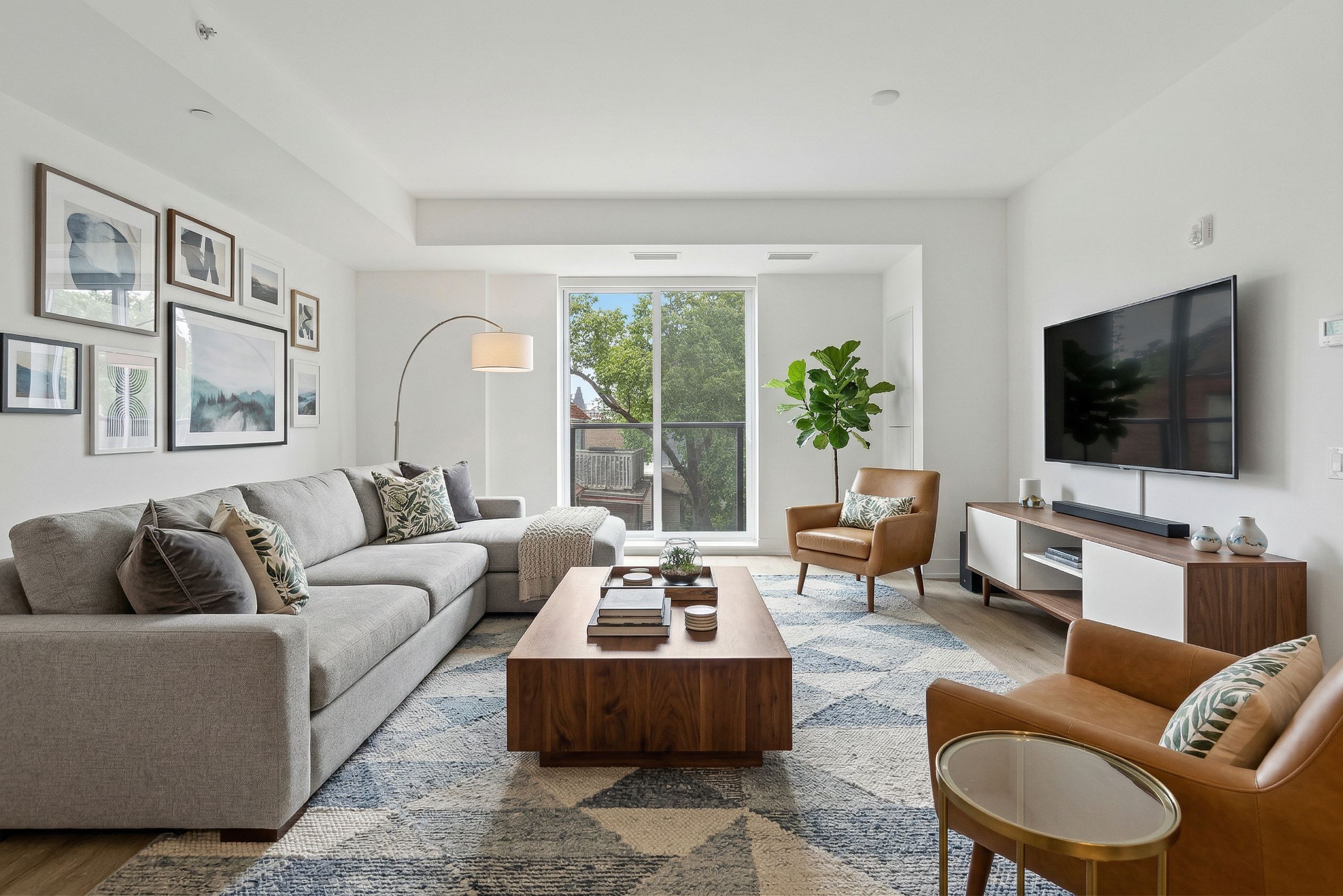 Living room after AI redesign